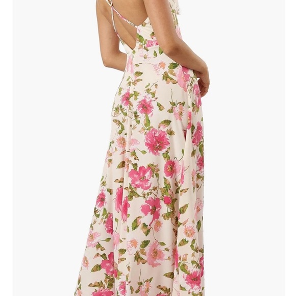 Petal & Pup Violetta Floral Cowl Neck Maxi, Pink and Ivory - Picture 2 of 9